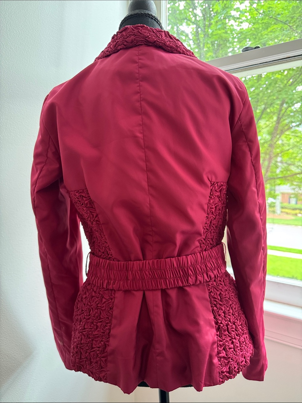 Women's Belted Utility Jacket - Raspberry - Picture 5 of 8